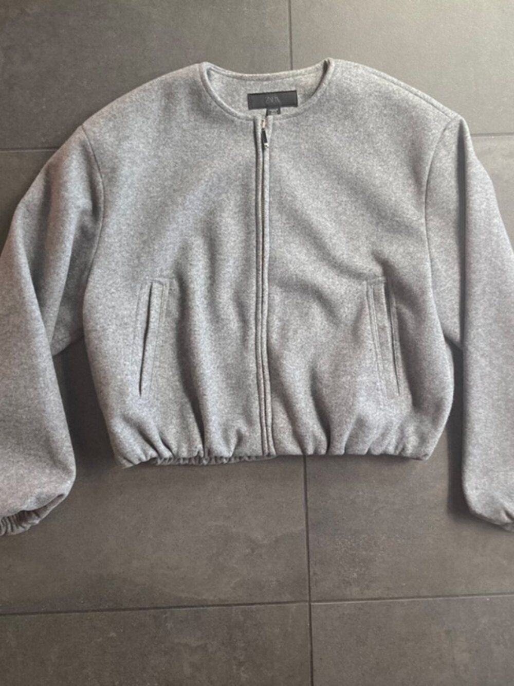Zara soft gray bomber jacket size XS